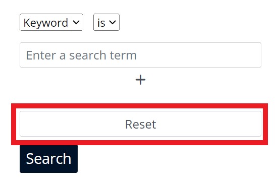 reset search