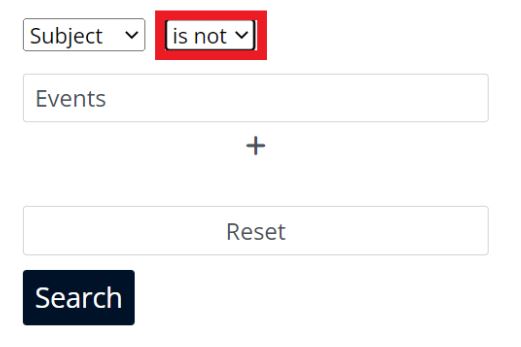 Subject search with search operator is not
