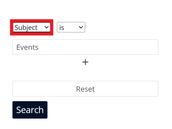Subject search