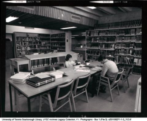 Study space in the temporary library