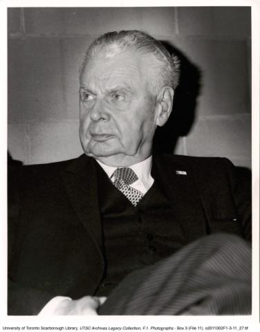 Large portrait of John Diefenbaker, Watts Lecture