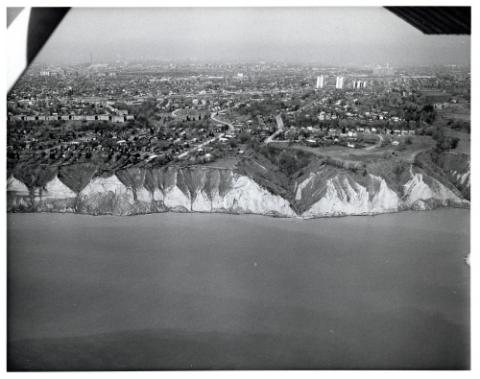 Aerial view of the Scarborough Bluffs