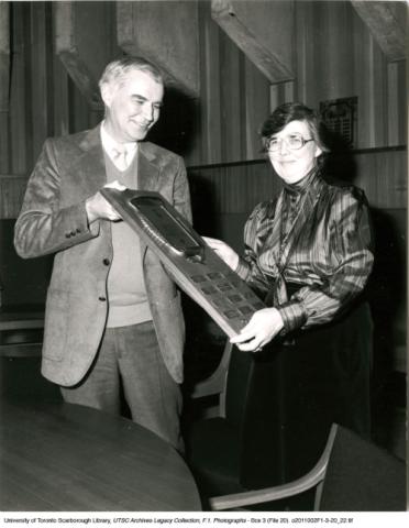 Jim Howard with Professor Eleanor Irwin, winner of the D.R. Campbell Award