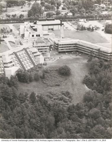 Aerial view of Scarborough College from the south