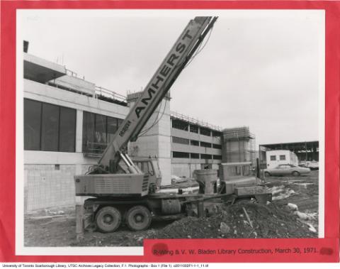 Construction of Recreation Wing, Scarborough Campus, Mounted