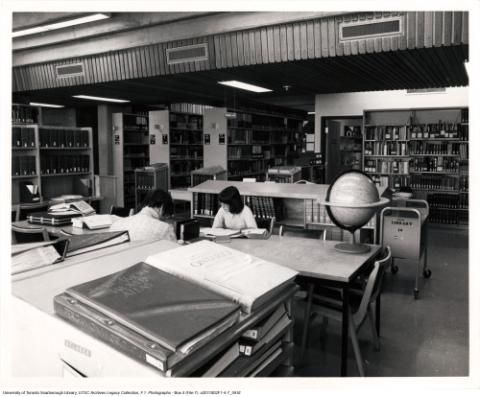 Students in Science Wing sixth floor library
