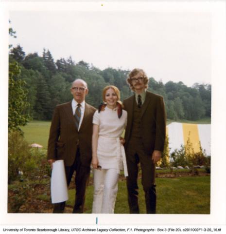 P.R.W. Millard, Kathy Kester Millard, and Mord S. Millard at Garden Party Reception