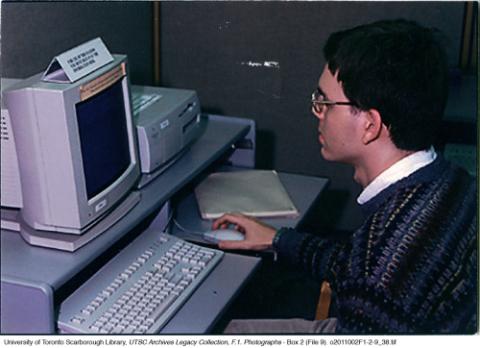 Student & computer, Scarborough Campus