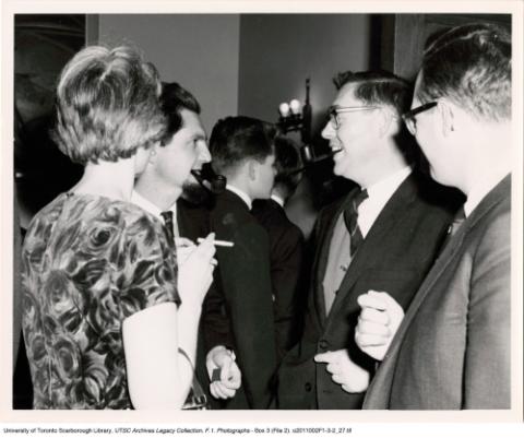 J. Kenyon, Professor J.S. Moir, Professor G. Israelstam, and Professor A. Boddington at Undergraduate Banquet