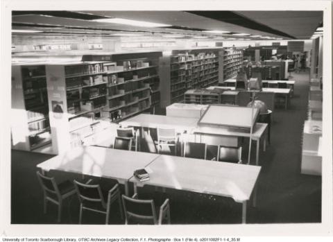 V. W. Bladen Library stacks and study space