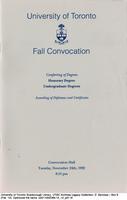 Fall Convocation, 1992