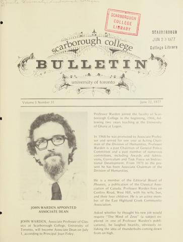 Scarborough College Bulletin, 22 June 1977