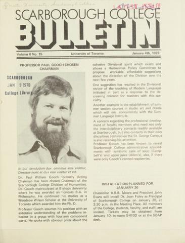 Scarborough College Bulletin, 4 January 1978