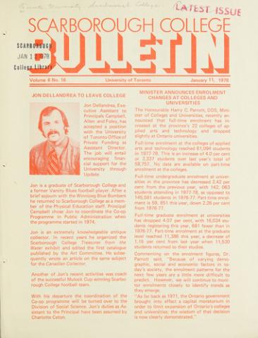 Scarborough College Bulletin, 11 January 1978