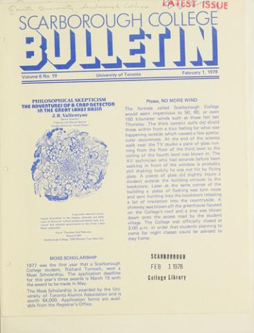Scarborough College Bulletin, 1 February 1978