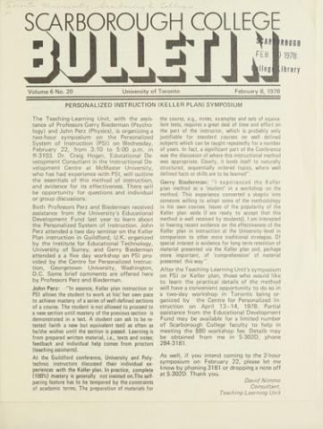 Scarborough College Bulletin, 8 February 1978