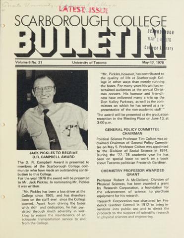 Scarborough College Bulletin, 17 May 1978