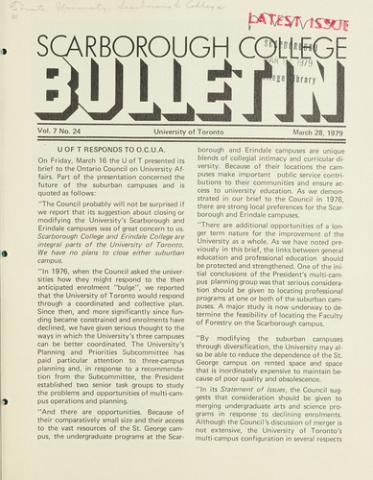 Scarborough College Bulletin, 28 March 1979