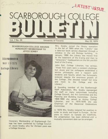 Scarborough College Bulletin, 23 May 1979
