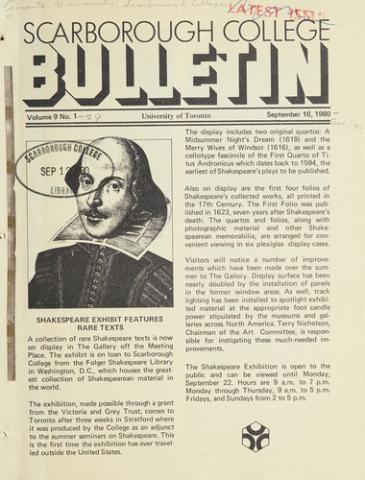 Scarborough College Bulletin, 10 September 1980