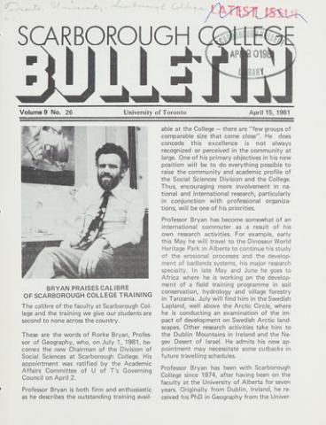 Scarborough College Bulletin, 15 April 1981