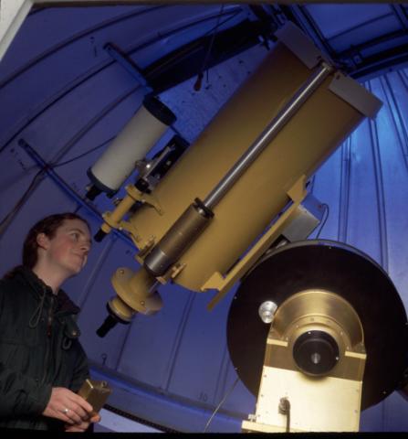 Person with Telescope, UTSC Observatory