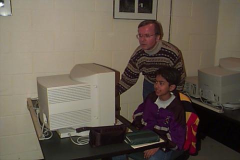 Instructor and Child Student, Centre for Instructional Technology Development (CITD)