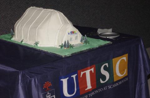 Close up of Celebration Cake, Opening Event for UTSC Pavilion (Temporary Lecture Space)