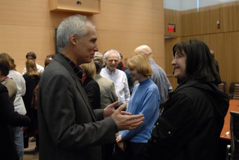 General View, Franco Vaccarino Talks with Event Attendees, Unidentified Event, AA160
