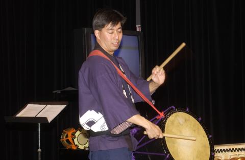 Kiyoshi Nagata Plays Taiko Drum, Taiko Ensemble, Lecture Demonstration