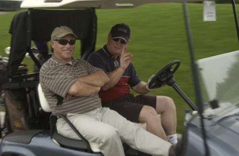 Players in Golf Cart, Alumni Golf Tournament, Angus Glen Golf Club