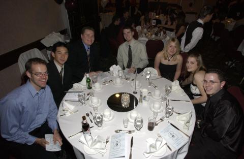 Students at Table, Scarborough Campus Athletic Association Banquet