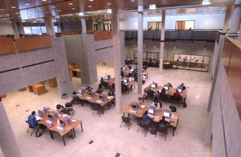 Students Studying, Sun Microsystems Informatics Commons (Seen from Second Floor), UTSC Library, Academic Resource Centre (ARC)
