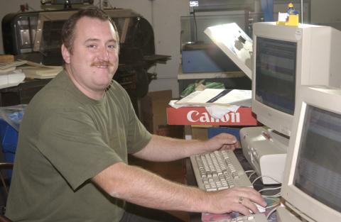 Staff Member at Desk, Copykats, Promotional Image