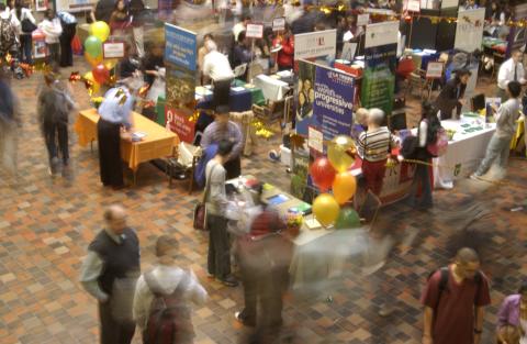 Overview taken from Second Floor Gallery, Professional and Graduate School Fair, the Meeting Place