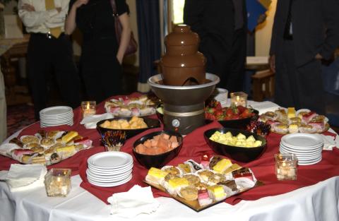 Chocolate Fountain Table, Management Co-op Graduate Reception, Miller Lash House
