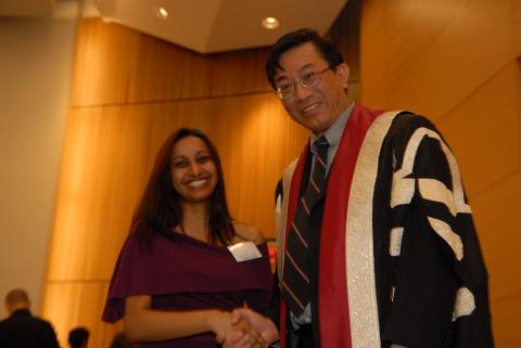 Kwong-loi Shun with Honoured Student, UTSC Honours and Awards Presentation, Spring Convocation, Arts & Administration Lecture Theatre (AA)