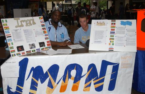 Imani Academic Mentorship Program Table, Clubs Event, the Meeting Place