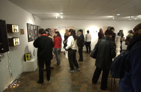 People at Art Exhibition: Body: Not My Autobiography, The Gallery, University of Toronto, Scarboroough, Toronto, ON.