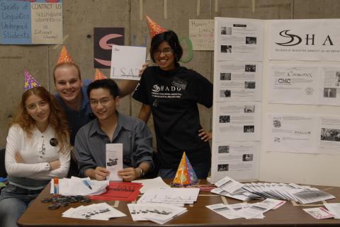 Student Representatives at Table, Clubs Event, the Meeting Place