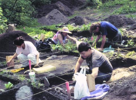 Students Working at Dig Site, Anthropology Program