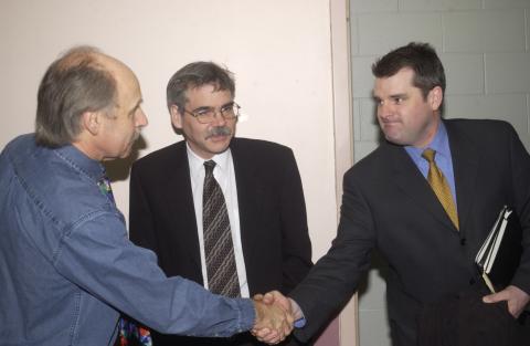 Andy Mitchell with Michael Bunce and Unidentified Dignitary