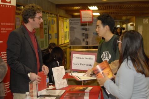 Students Speak with Presenter, York University, Graduate Studies, Graduate and Professional Schools Fair, 2006, the Meeting Place