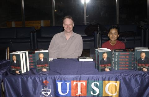 Table Set for Preston Manning Book Signing after Watts Lecture