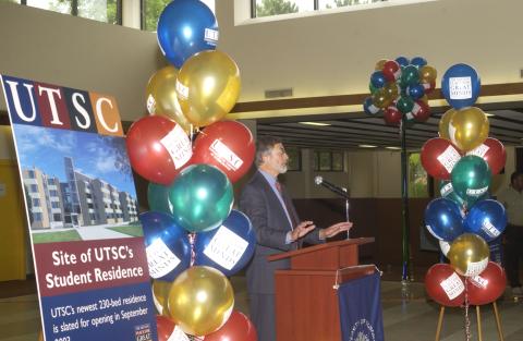 Paul Thompson Speaking, Groundbreaking Event for Student Residence and Academic Resource Centre (ARC), Bladen Wing Library
