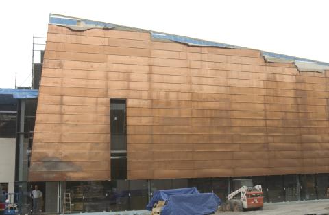 Construction, Academic Resource Centre (ARC), Shows Copper Clading