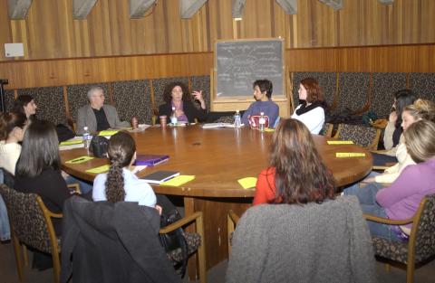 Participants Seated around Table, Arts Management Co-op Program, Museums and Heritage Related Event. Old Council Chambers
