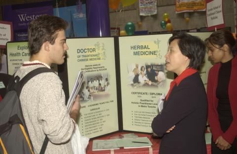 Students Speak with Representative, Toronto School of Chinese Traditional Chinese Medicine, Graduate and Professional Schools Fair, the Meeting Place