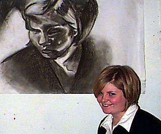 Woman with Artwork, Artparty Event