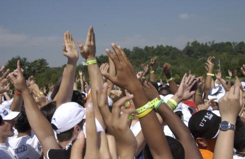 Hands with Bracelets, Students Applauding, Orientation, 2005
